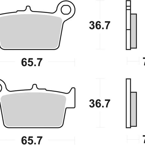 Sbs Brake Pads Rear For Beta RR 50 Enduro 2010 - 2018