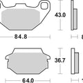 Sbs Brake Pads Front For Kymco 150 People 2001 - 2006