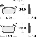 Sbs Brake Pads Rear For Cobra CX 50 Junior 2011 - 2013