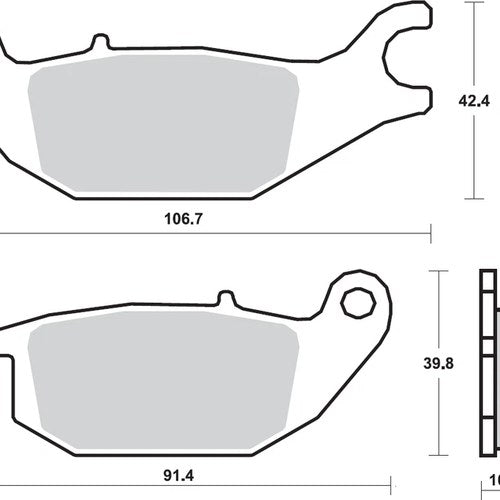 Sbs Brake Pads Rear For Yamaha MW 125 Tricity 2014 - 2019