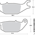 Sbs Brake Pads Rear For Yamaha MW 125 Tricity 2014 - 2019