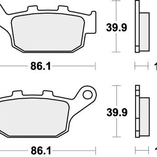 Sbs Brake Pads Rear For Triumph 800 Tiger Xrx 2015 - 2017