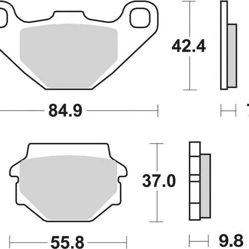 Sbs Brake Pads Rear For Peugeot 125 Pulsion RS 2019 - 2022