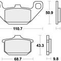 Sbs Brake Pads Rear For Kawasaki ZG 1000 Concours 1986 - 1993