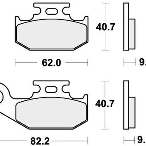 Sbs Brake Pads Rear For Bombardier 650 Traxter Max 2003 - 2005