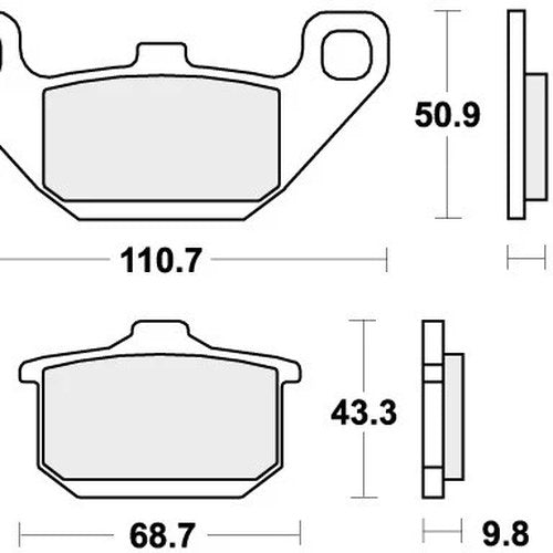 Sbs Brake Pads Rear For Kawasaki VN 1500 Vulcan Nomad 1998 - 2001