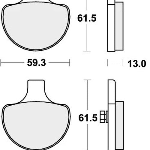 Sbs Brake Pads Front For Harley Davidson Fxr 1340 Super Glide 1990 - 1999