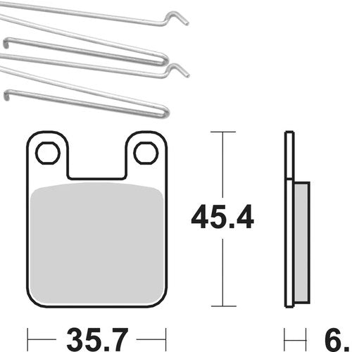 Sbs Brake Pads Front For Derbi 50 Ajp Caliper incl. pin/spring 1990 - 2019