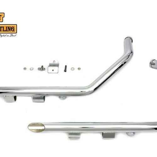 Wyatt Gatling Exhaust Drag Pipe Set Slash Cut for Harley-Davidson