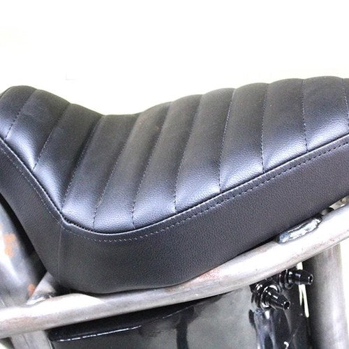 Corbin Gentry Tuck and Roll Solo Seat Set Black for Harley-Davidson