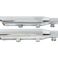 Wyatt Gatling Down Slash Slip-On Muffler Set Chrome for Harley-Davidson