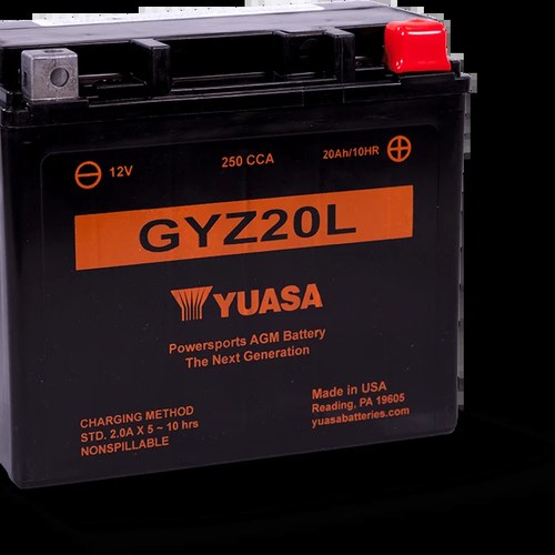 Yuasa For GYZ20L High Performance Maintenance Free Agm 12 Volt Battery