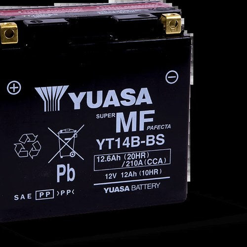 Yuasa YT14B-BS Maintenance For Free 12 Volt Agm Battery (Bottle Supplied)