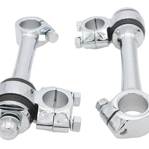 Chrome Replica 5-1/2 inch Flander Riser Set for Harley-Davidson