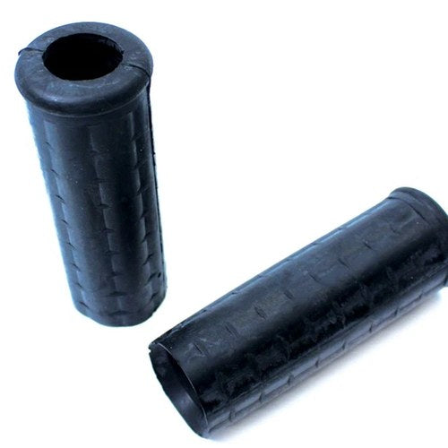 Replica Black Waffle Grips with Plug Hole for Harley-Davidson