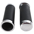 Pebble Style Grip Set with Chrome End Caps for Harley-Davidson