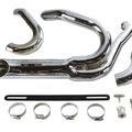 Chrome Wyatt Gatling 2 into 1 Exhaust Pipe Header Kit for Harley-Davidson