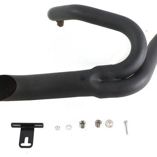 Black Wyatt Gatling 2 into 1 Exhaust Pipe Header Kit for Harley-Davidson