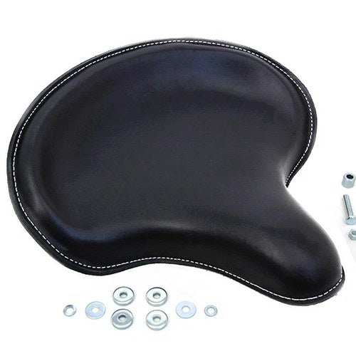 Black Leather Solo Seat for Harley-Davidson