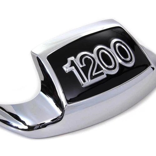 Chrome and Black Front Fender Tip inch1200 inch for Harley-Davidson