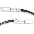 Rear Fender Strut Set Chrome with Black Inserts for Harley-Davidson