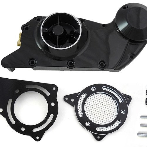 Black Cam and Sprocket Cover Set for Harley-Davidson