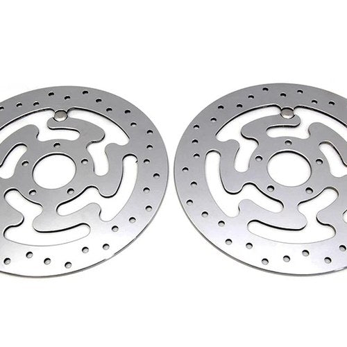 Duro Front Brake Disc Set Polished Stainless Steel for Harley-Davidson