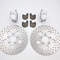 Front Dual Disc Calipers and 10 inch Disc Kit for Harley-Davidson