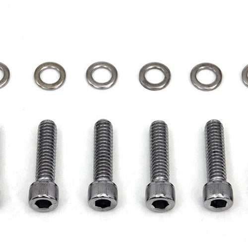 Transmission Shifter Cover Screw Kit Chrome for Harley-Davidson