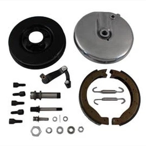 Front Brake Backing Plate Kit Left Side Black for Harley-Davidson