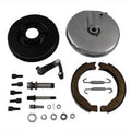 Front Brake Backing Plate Kit Left Side Black for Harley-Davidson