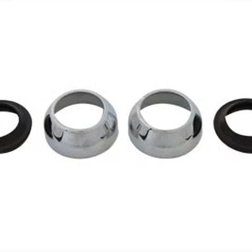 Chrome 39mm Fork Boot Cover Dust Shield Kit for Harley-Davidson