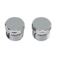 Chrome Top Fork Tube Plugs without Hole for Harley-Davidson
