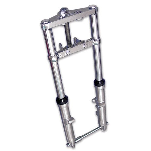 Fork Assembly with Chrome Sliders Stock Length for Harley-Davidson