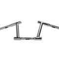8 inch Z-Bar Racing Handlebar with Indents Chrome for Harley-Davidson
