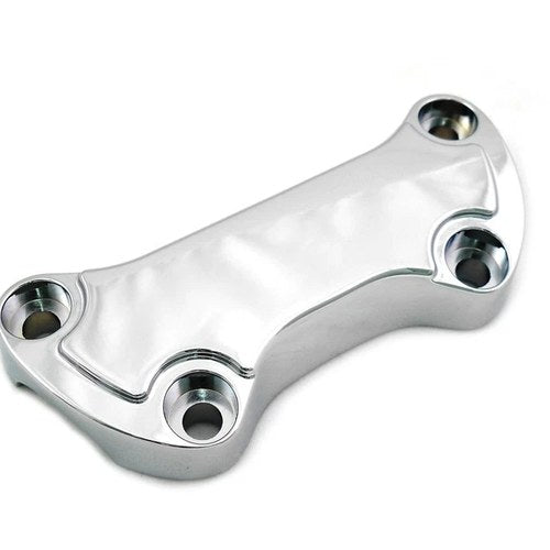Chrome Smooth Handlebar Clamp Cover for Harley-Davidson