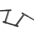 10 inch Z-Bar Racing Handlebar with Indents Black for Harley-Davidson