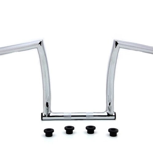 11 inch Chrome ChiZeled Z-Bar Handlebar with Indents for Harley-Davidson