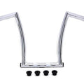 17 inch Chrome ChiZeled Z-Bar Handlebar with Indents for Harley-Davidson