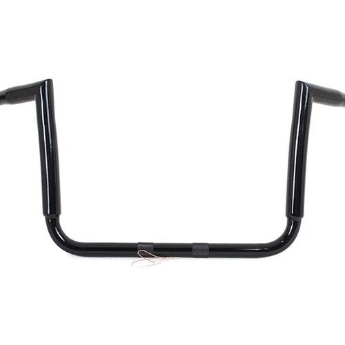12 inch Black ChiZeled Z-Bar Handlebar without Indents for Harley-Davidson
