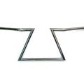 10 inch Z Handlebars Chrome without Indents for Harley-Davidson