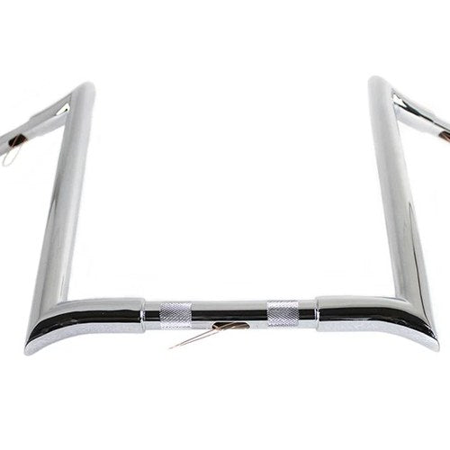 16 inch Chrome Z-Bar Handlebar with Indents for Harley-Davidson