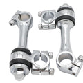 Replica 4-1/4 inch Flanders Chrome Riser Set for Harley-Davidson