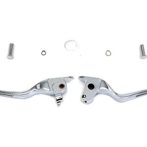 Chrome Vortex Hand Lever Set for Harley-Davidson