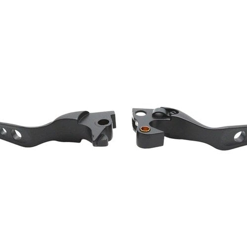 Black Drilled Hand Lever Set for Harley-Davidson