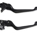Black V-Cut Hand Lever Set for Harley-Davidson