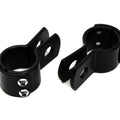 Black 1-1/2 inch Footpeg Mount Clamp Set for Harley-Davidson