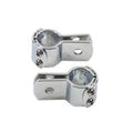 Chrome 1 inch Footpeg Mount Clamp Set for Harley-Davidson