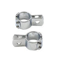 Chrome 1-1/2 inch Footpeg Mount Clamp Set for Harley-Davidson