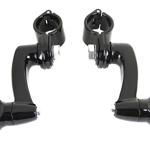 Highway Bar Footpeg Mount Set Black for Harley-Davidson